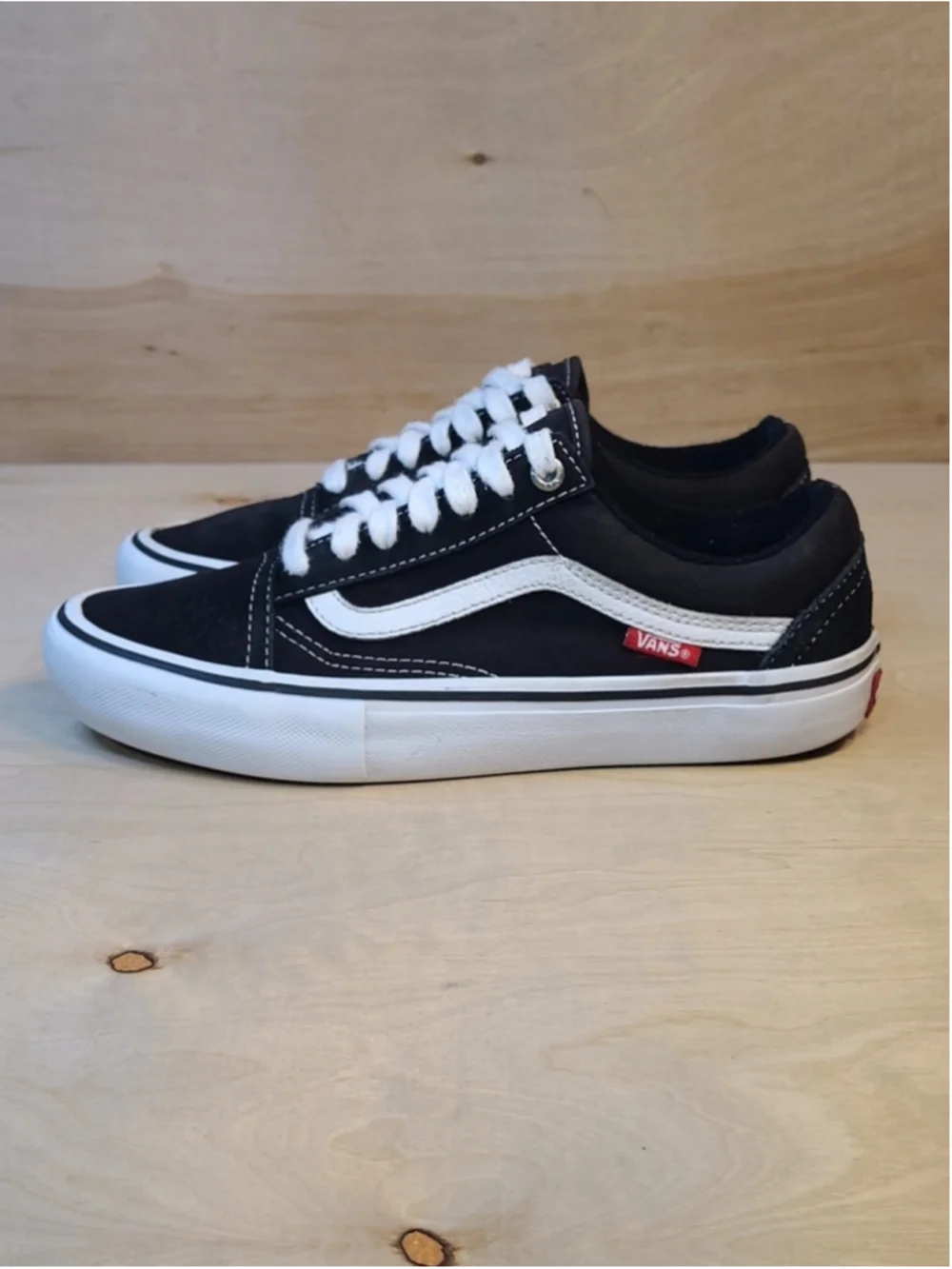 Vans Old Skool Pro Classic Black and White Sneakers Size 4.5 Youth 6 Women's